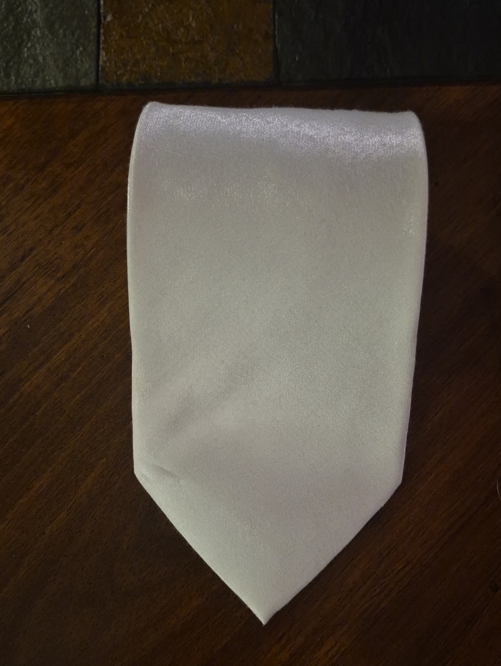 Plain White Men's Necktie